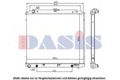 AKS DASIS 070139n -  Радиатор, охлаждение двигателя